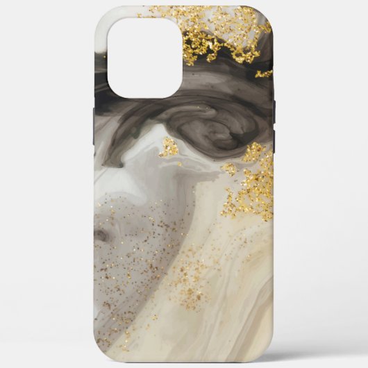 Elegant Gold Glitter Marble Modern Chic Case-Mate iPhone Case (Achterkant)