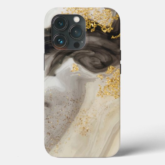 Elegant Gold Glitter Marble Modern Chic Case-Mate iPhone Case (Achterkant)