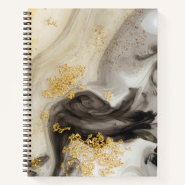 Elegant Gold Glitter Marble Modern Chic Notitieboek