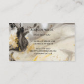 Elegant Gold Glitter Marble Modern Chic Visitekaartje (Achterkant)