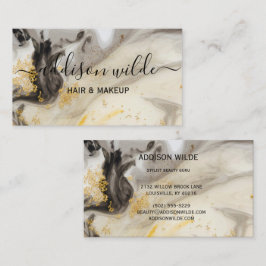 Elegant Gold Glitter Marble Modern Chic Visitekaartje