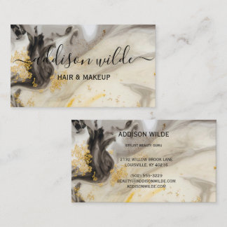 Elegant Gold Glitter Marble Modern Chic Visitekaartje