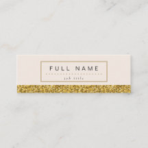 Elegant Gold Glitter Mini Visitekaartjes