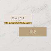 Elegant Gold Glitter Mini Visitekaartjes (Voorkant / Achterkant)