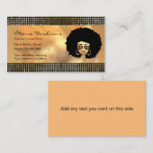 Elegant Gold Glitter Mode Visitekaartjes (Voorkant / Achterkant)