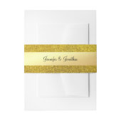 Elegant Gold Glitter Moderne Calligrafie Script Uitnodigingen Wikkel (Voorkant Voorbeeld)