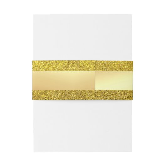 Elegant Gold Glitter Moderne Calligrafie Script Uitnodigingen Wikkel (Achterkant Voorbeeld)