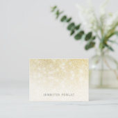 Elegant Gold Glitter Moderne Professional Sjabloon Visitekaartje (Staand voorkant)