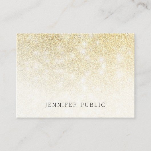Elegant Gold Glitter Moderne Professional Sjabloon Visitekaartje (Voorkant)
