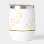 Elegant Gold Glitter Monogram Naam (Rechts)