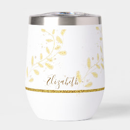 Elegant Gold Glitter Monogram Naam