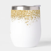 Elegant Gold Glitter Monogram Naam (Links)