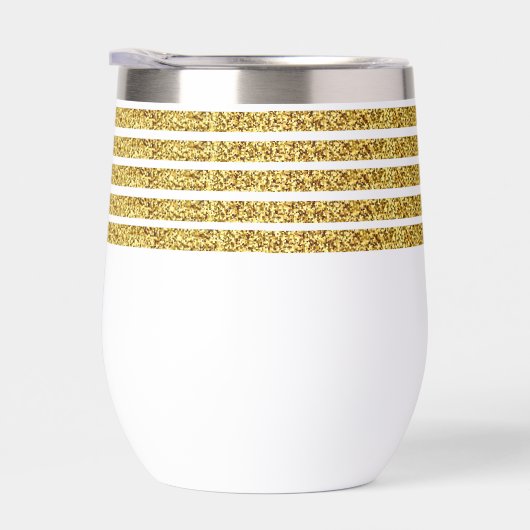 Elegant Gold Glitter Monogram Naam (Rechts)