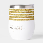 Elegant Gold Glitter Monogram Naam (Links)