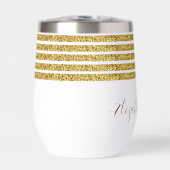 Elegant Gold Glitter Monogram Naam (Voorkant)