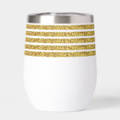 Elegant Gold Glitter Monogram Naam (Achterkant)