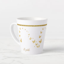 Elegant Gold Glitter Monogram Naam