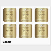 Elegant Gold Glitter Monogram Product Labels Logo (Vel)