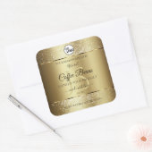 Elegant Gold Glitter Monogram Product Labels Logo (Envelop)