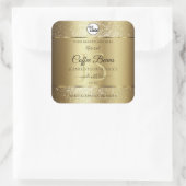 Elegant Gold Glitter Monogram Product Labels Logo (Tas)