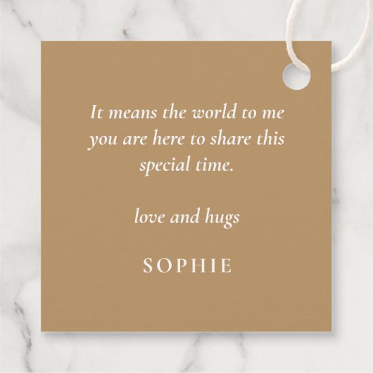 Elegant Gold Glitter Name 21e Hartelijk dank Bedankjes Labels (Achterkant)