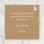 Elegant Gold Glitter Name Sweet Sixteen Bedankt Bedankjes Labels (Achterkant)