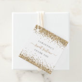 Elegant Gold Glitter Name Sweet Sixteen Bedankt Bedankjes Labels (In situ)