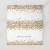 Elegant Gold Glitter Names Date Weddenschap Plaatskaartje (Buitenkant ongevouwen)