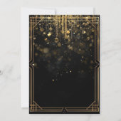 Elegant Gold Glitter New Year’s Eve Invitation Kaart (Achterkant)