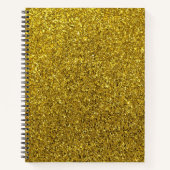 Elegant Gold Glitter Notitieboek (Voorkant)