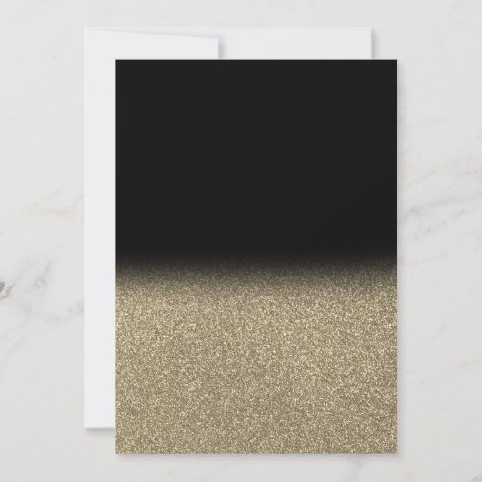 Elegant Gold Glitter Ombre 50e verjaardag Kaart (Achterkant)