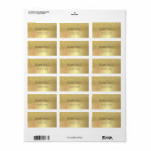Elegant Gold Glitter Ombre Bokeh Etiket (Full Sheet)