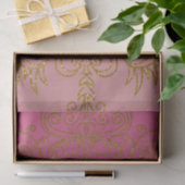Elegant Gold Glitter-Ornamenten op roze gradiënt Tissuepapier (Geschenk)