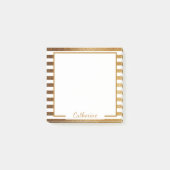 Elegant Gold Glitter Pinstripes Chic Trendy Post-it® Notes (Voorkant)