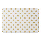 Elegant Gold Glitter Polka Dots Pattern Badmat (Voorkant)