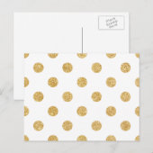 Elegant Gold Glitter Polka Dots Pattern Briefkaart (Voorkant / Achterkant)
