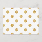 Elegant Gold Glitter Polka Dots Pattern Briefkaart (Voorkant)
