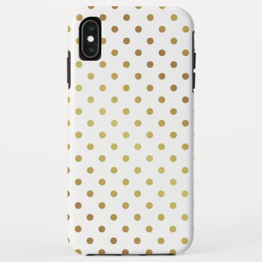 Elegant Gold Glitter Polka Dots Pattern Case-Mate iPhone Case (Achterkant)
