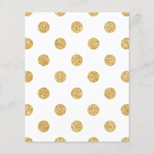 Elegant Gold Glitter Polka Dots Pattern Flyer