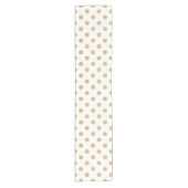 Elegant Gold Glitter Polka Dots Pattern Korte Tafelloper (Voorkant)
