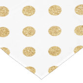 Elegant Gold Glitter Polka Dots Pattern Korte Tafelloper (Hoek)