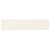 Elegant Gold Glitter Polka Dots Pattern Korte Tafelloper (Horizontaal)