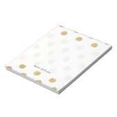 Elegant Gold Glitter Polka Dots Pattern Notitieblok (Linkerzijde)