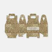 Elegant Gold Glitter Printing Wedding Bedankdoosjes (Uitgevouwen)