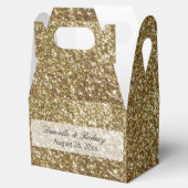 Elegant Gold Glitter Printing Wedding Bedankdoosjes (Geopend)