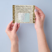 Elegant Gold Glitter Printing Wedding Flyer (Hand)