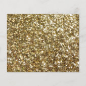 Elegant Gold Glitter Printing Wedding Flyer (Achterkant)