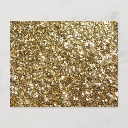 Elegant Gold Glitter Printing Wedding Flyer (Achterkant)