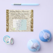 Elegant Gold Glitter Printing Wedding Flyer (Enkel)