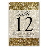 Elegant Gold Glitter Printing Wedding Kaart (Voorkant)